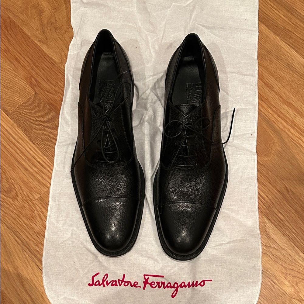 Salvatore Ferragamo Classic Black Oxfords